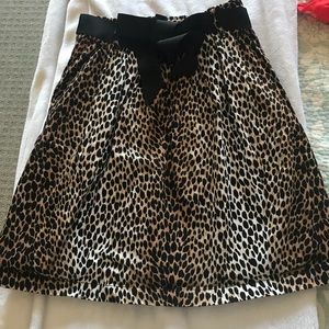White House Black Market Leopard Print Skirt
